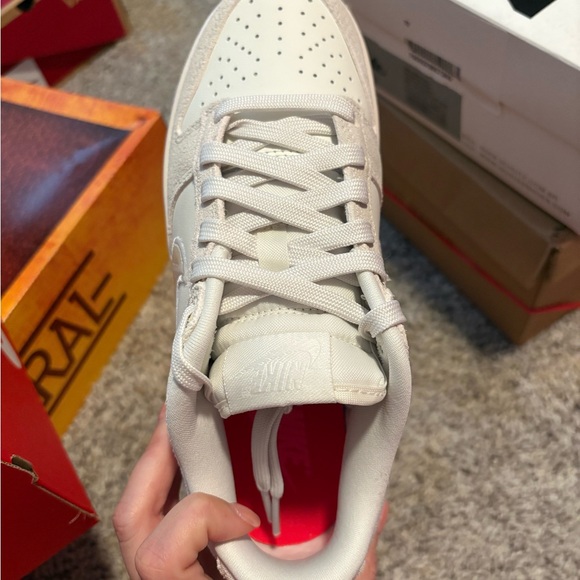 Women’s Nike Dunk Low in Sail & irridesent swoosh - Picture 2 of 4